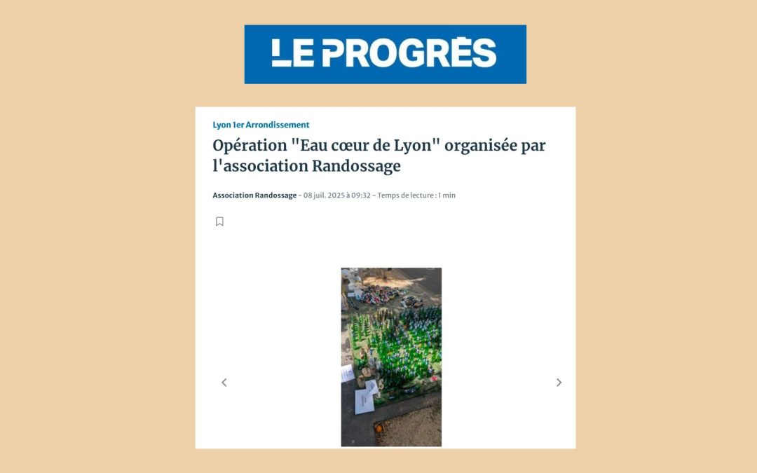 Opération « Eau cœur de Lyon » organisée par l&rsquo;association Randossage