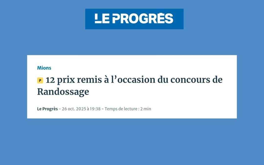 12 prix remis à l&rsquo;occasion du concours de RANDOSSAGE
